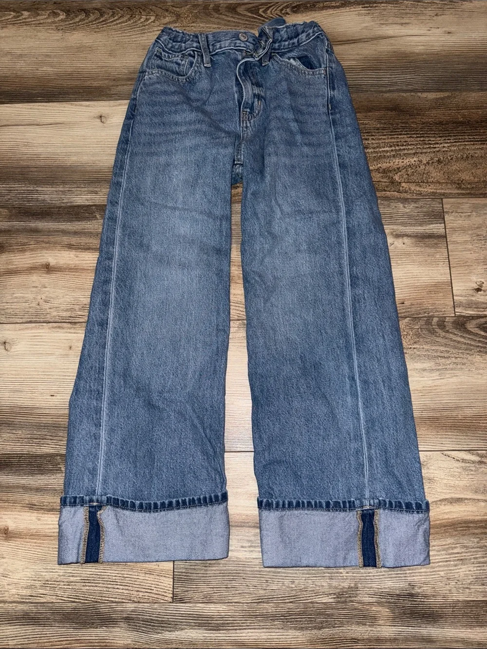 Old Navy girls size 12 hi rise baggy wide leg jeans
